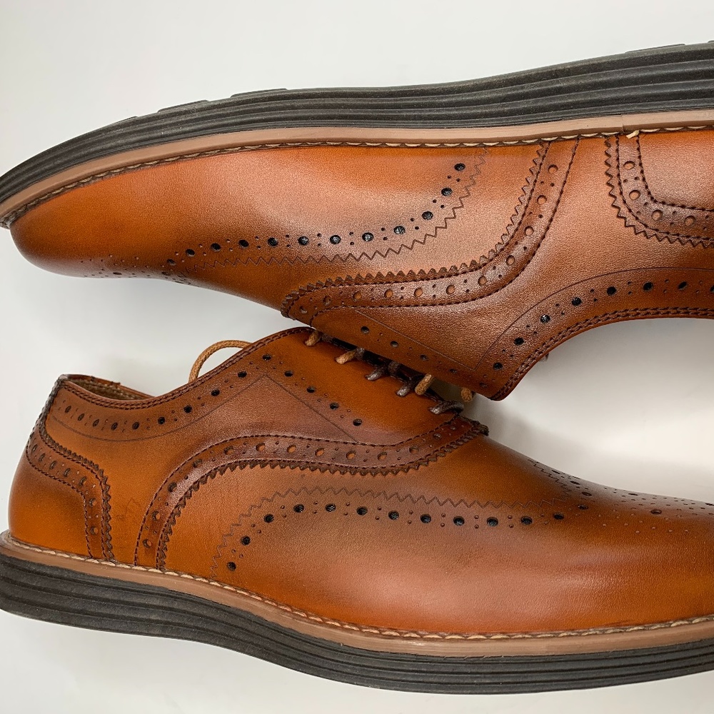 Harrison Myles Cognac Wingtip C-1905 Size 8